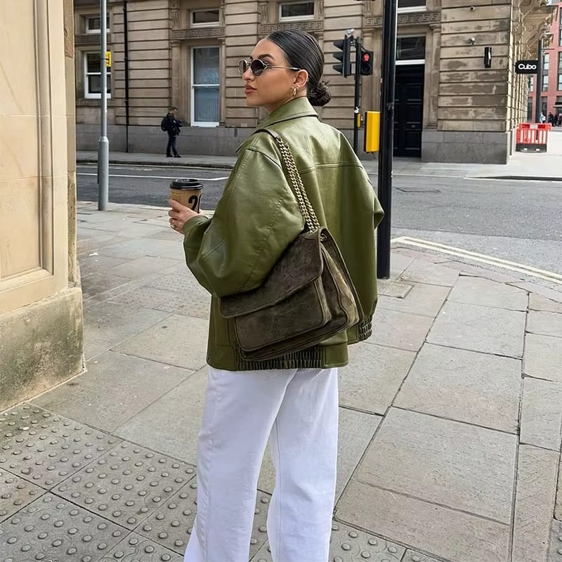 Benelux-fashion|Simone Oversized Leren Jas