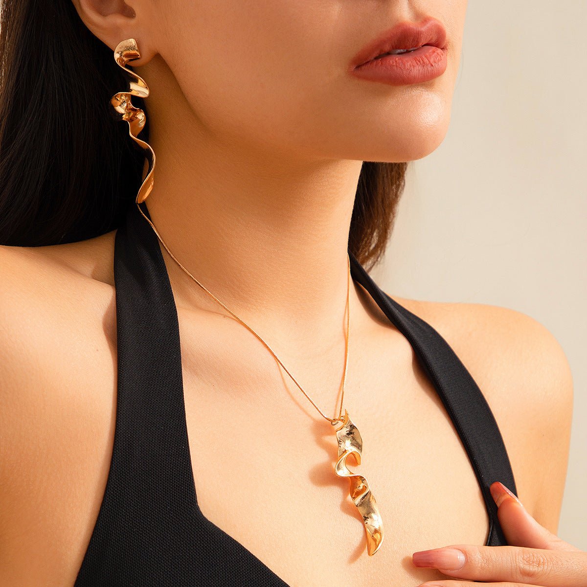 Spiral | Ketting & Oorbellen Set