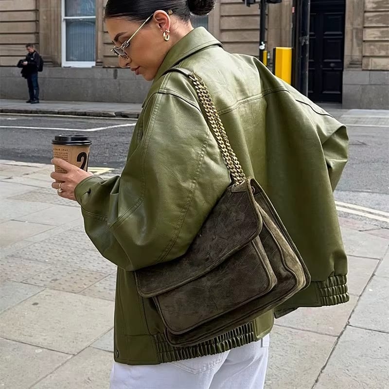 Benelux-fashion|Simone Oversized Leren Jas